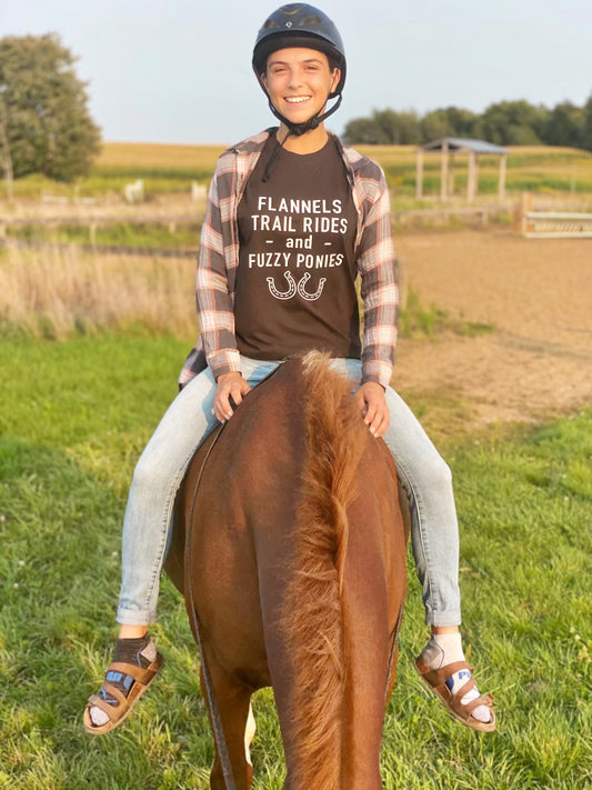 "Flannels Trail Rides and Fuzzy Ponies" Tshirt