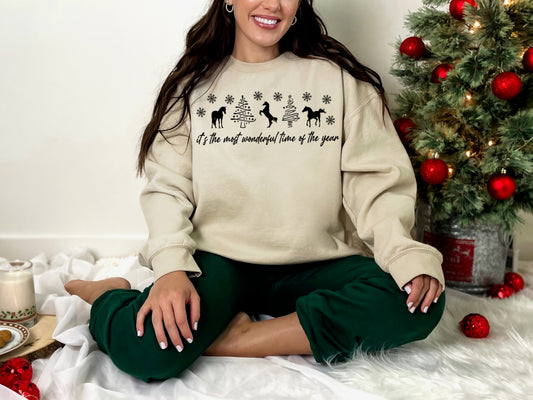 "It's The Most Wonderful Time Of The Year" Equestrian Crewneck