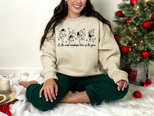 "It's The Most Wonderful Time Of The Year" Dog Mom Crewneck