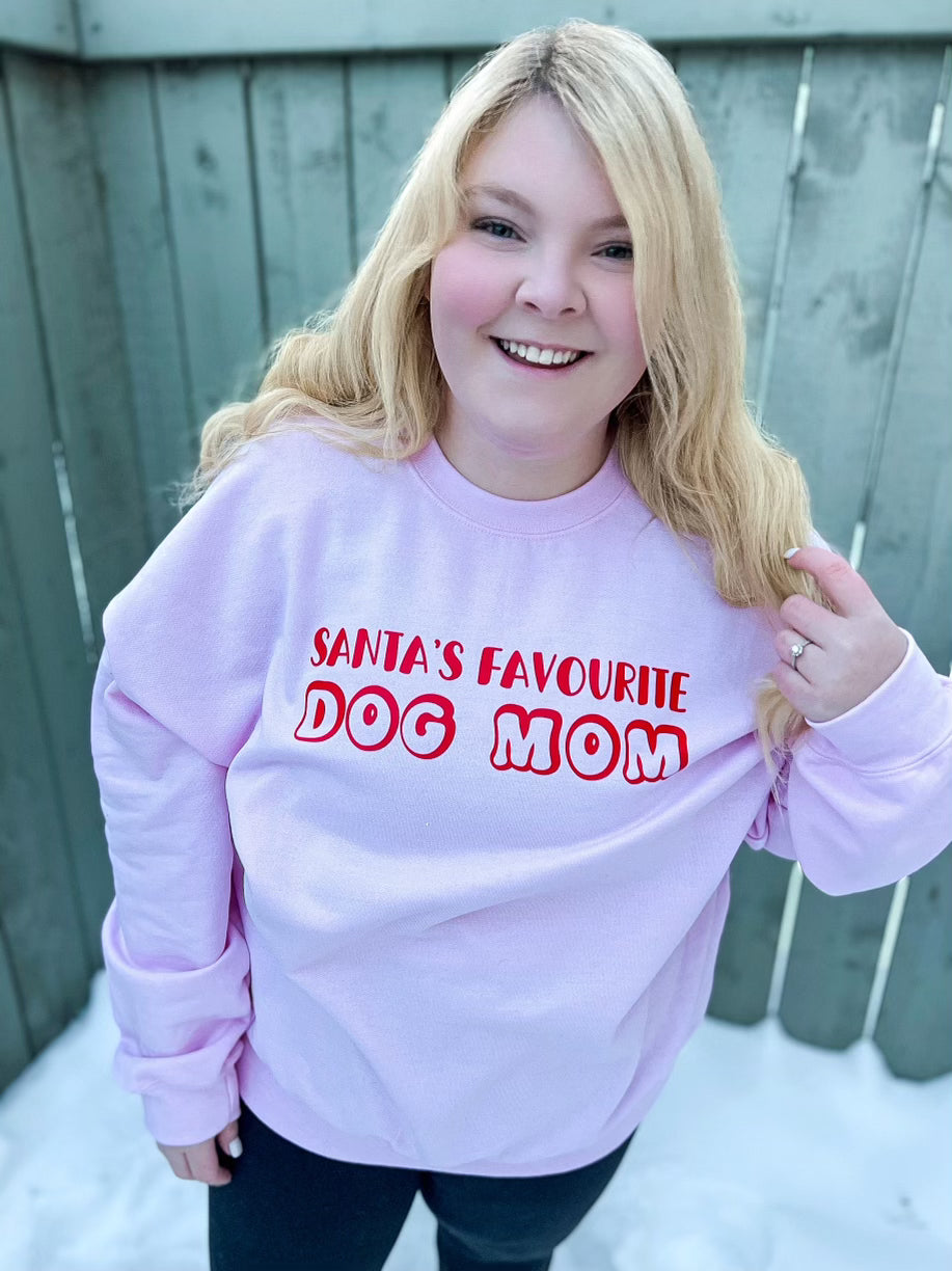 "Santa's Favourite Dog Mom" Crewneck