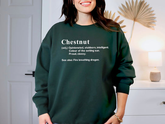 "Chestnut Definition" Crewneck