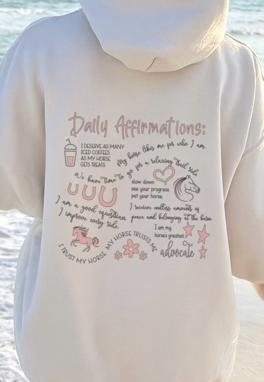 "Daily Affirmations For Equestrians" Hoodie