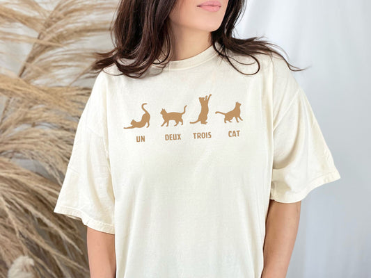 "Un Deux Trois Cat" T-shirt